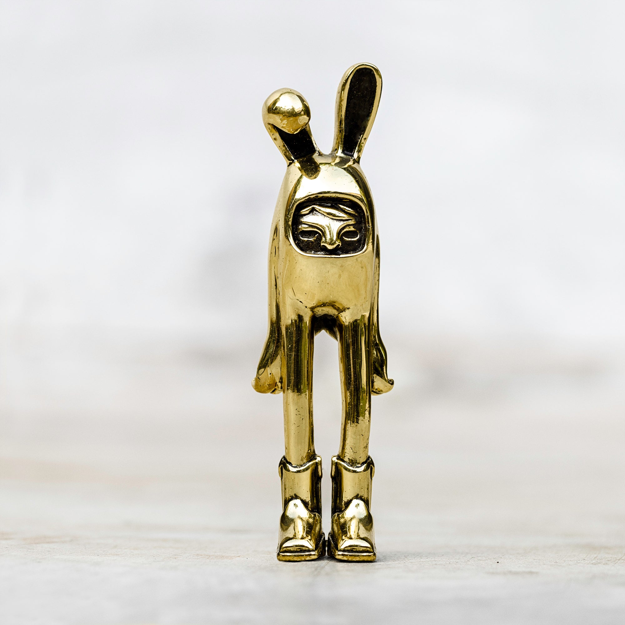 Hand Made Brass Bunny Art Figurine