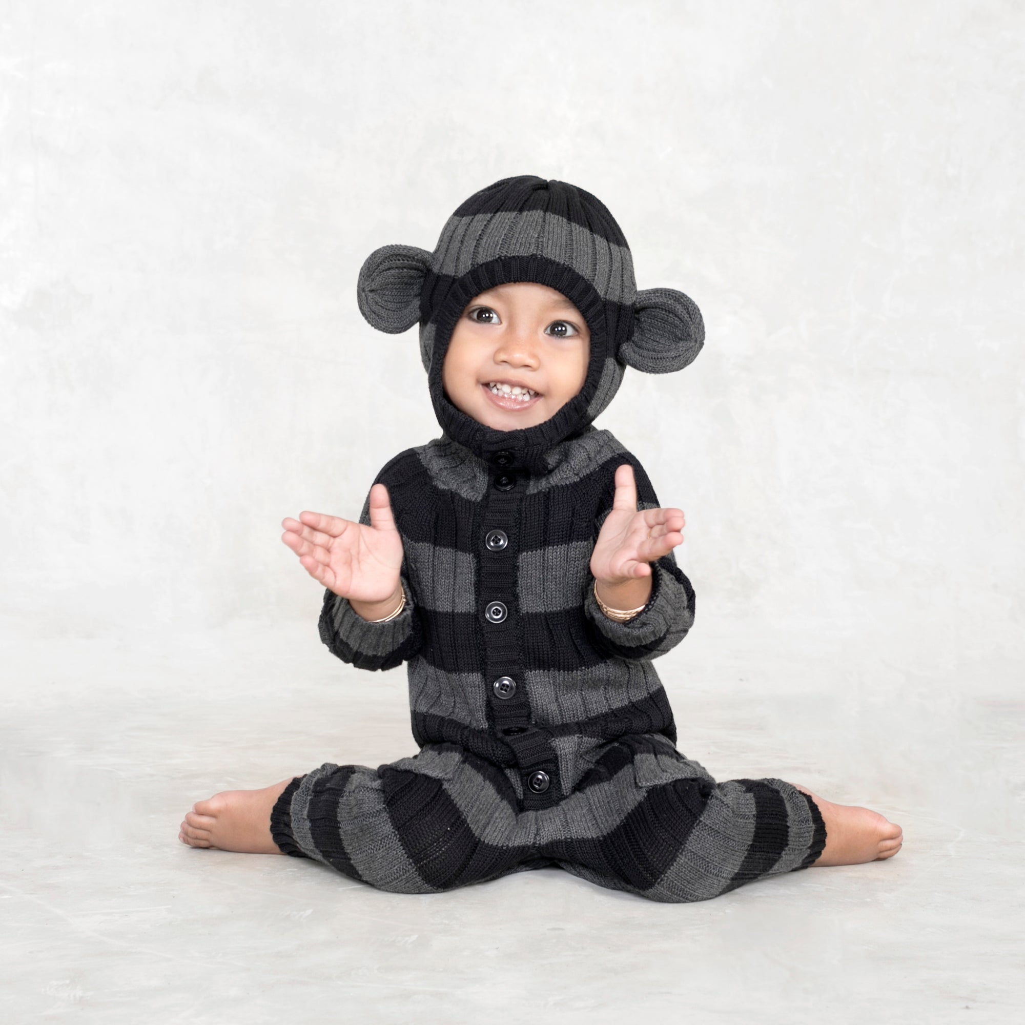 striped monkey onesie for kids