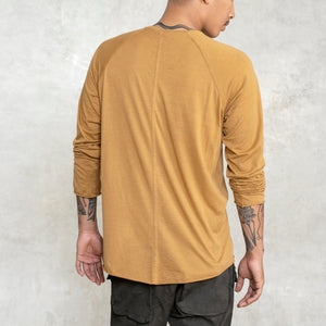 Mustard Yellow Supima Cotton Long Sleeve Shirt
