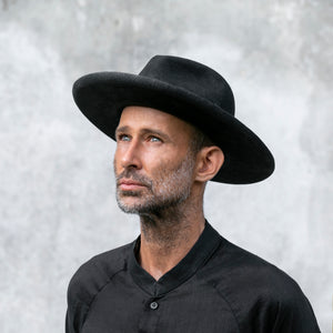 Men's Black Felt Cowboy Hat