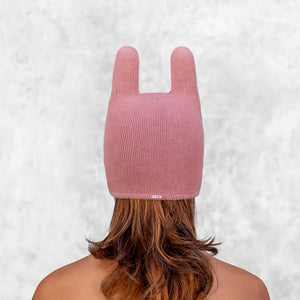 Pink Hand Knit Bunny Balaclava