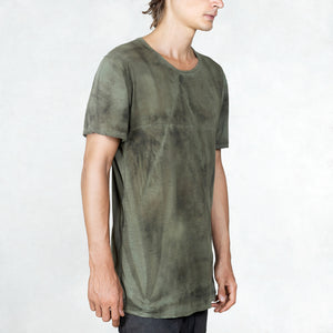 Hand Painted Olive Green Cut & Sew Tee