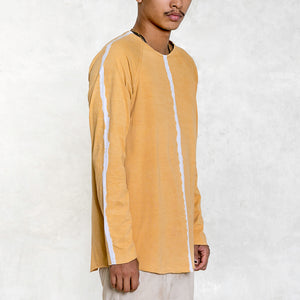 Unisex Striped Yellow Long Sleeved Shirt