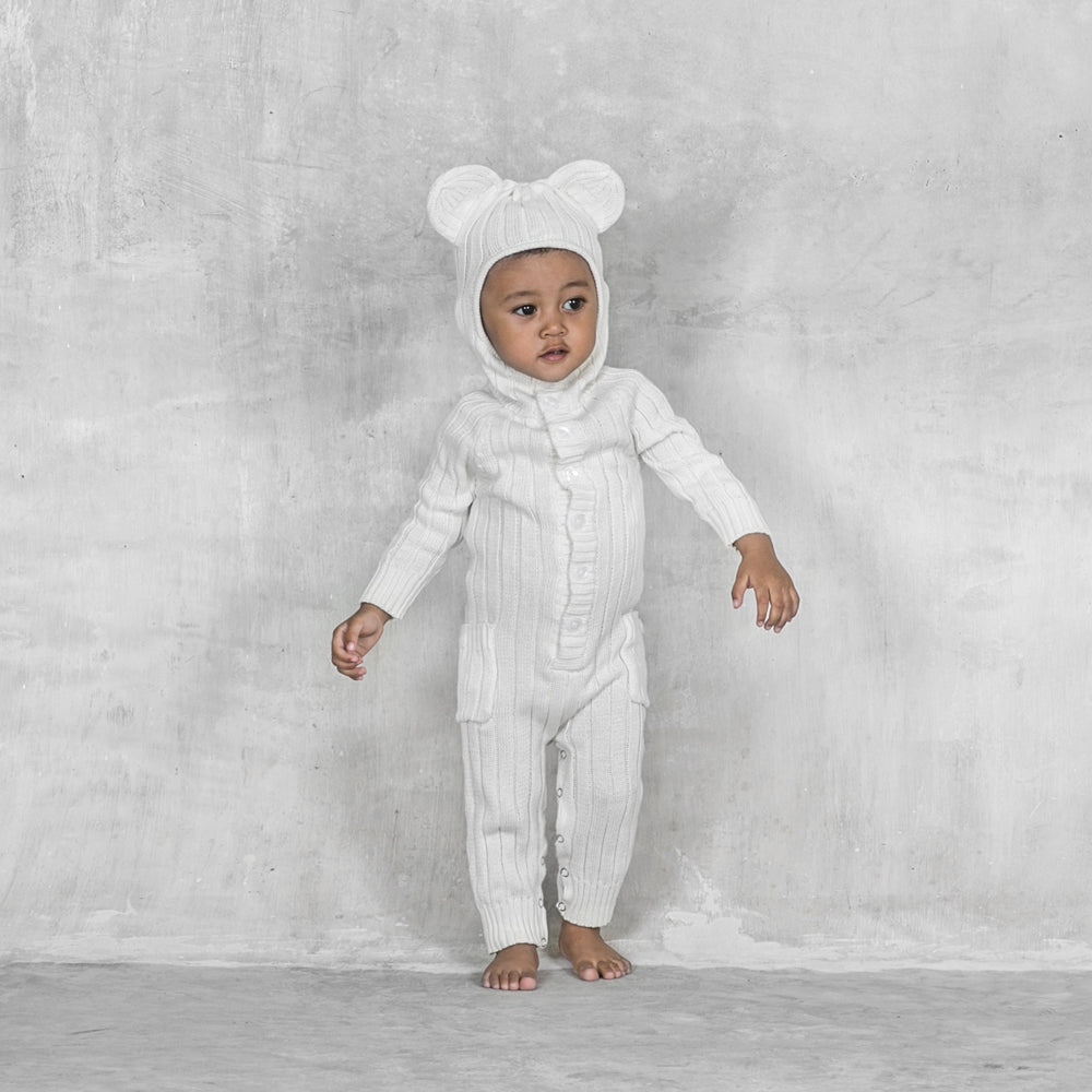 hooded baby polar bear suit