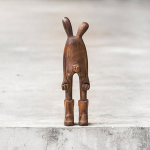 Billy Rabbit Art Wooden Mini Sculpture
