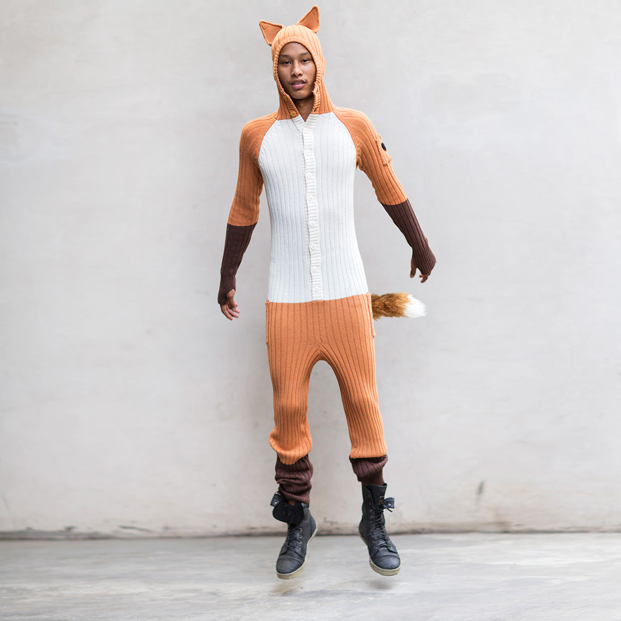 Adult Cotton Knit Red Fox Costume