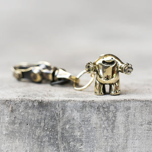 Brass Blamo Hug Keychain Art
