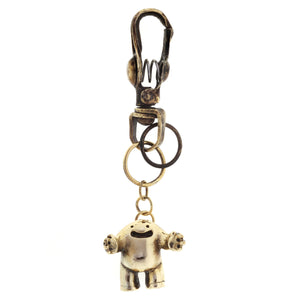 Brass Keychain Art on Spring Clip