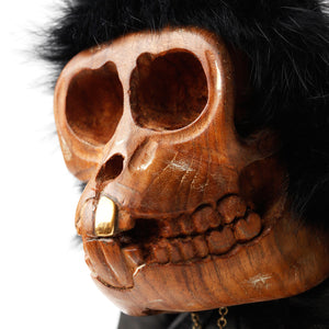 Monkey Skull Wood Art Figurines