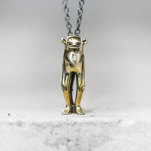 BLAMO Minky Brass Monkey Charm pendant attached to a chain