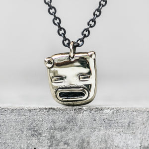 Blamo Brass Monster Pendant Necklace