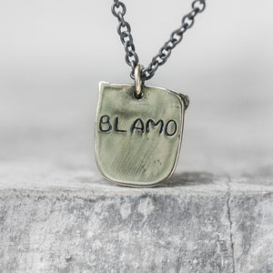 Brass Monster Pendant and Chain Necklace