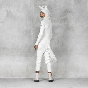 Adult White Unicorn Onesie Costume