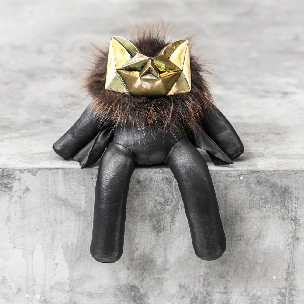 Wolf Bat Leather Toy Art Figurine