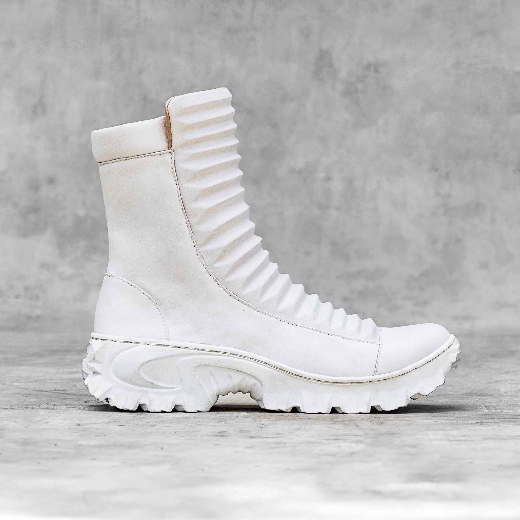 White ridged high top