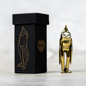 Brass Blamo Birdman Art Figurine with box