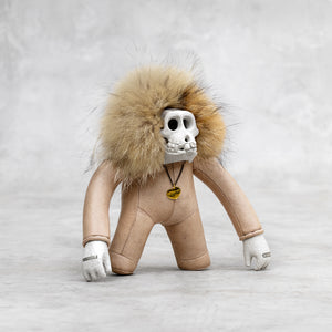 Ceramic and Leather Blamo Designer Monkey Art Toy