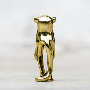 small brass monkey charm 