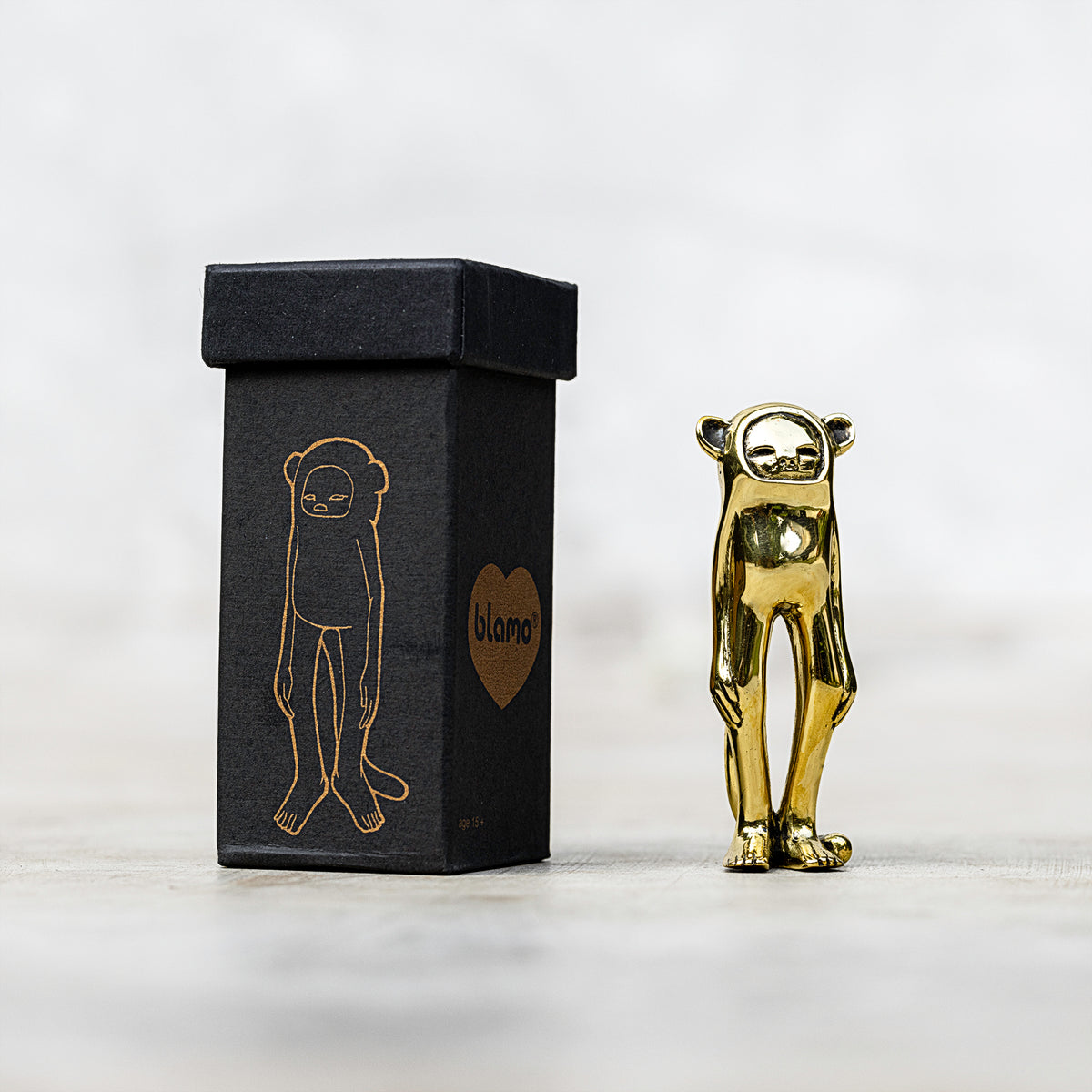 small brass monkey statue