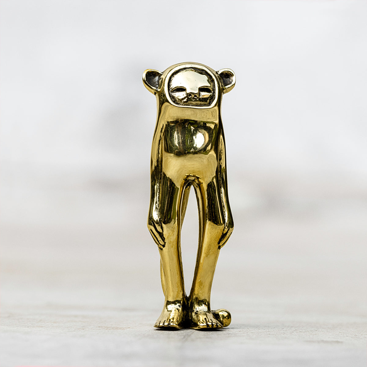 small brass monkey charm 