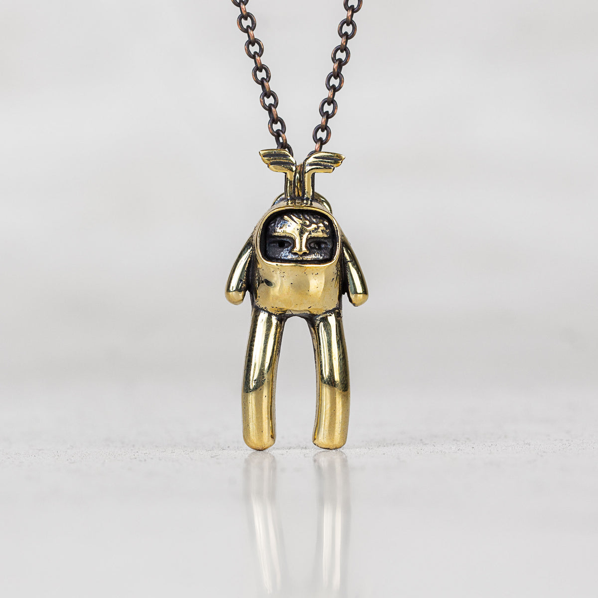 Rice Baby Brass Necklace