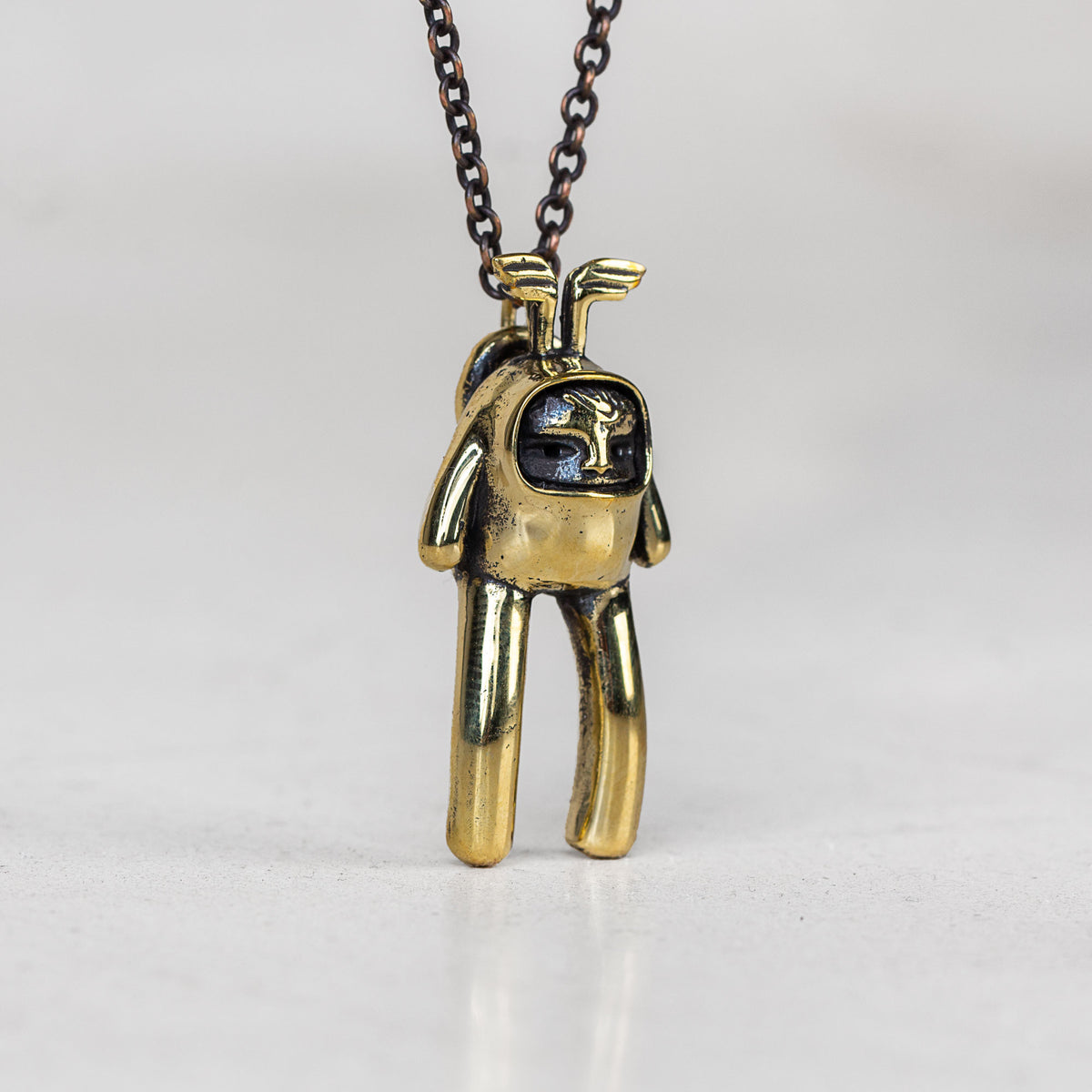 Rice Baby Brass Necklace