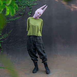 Katana Cropped Tee - Olive