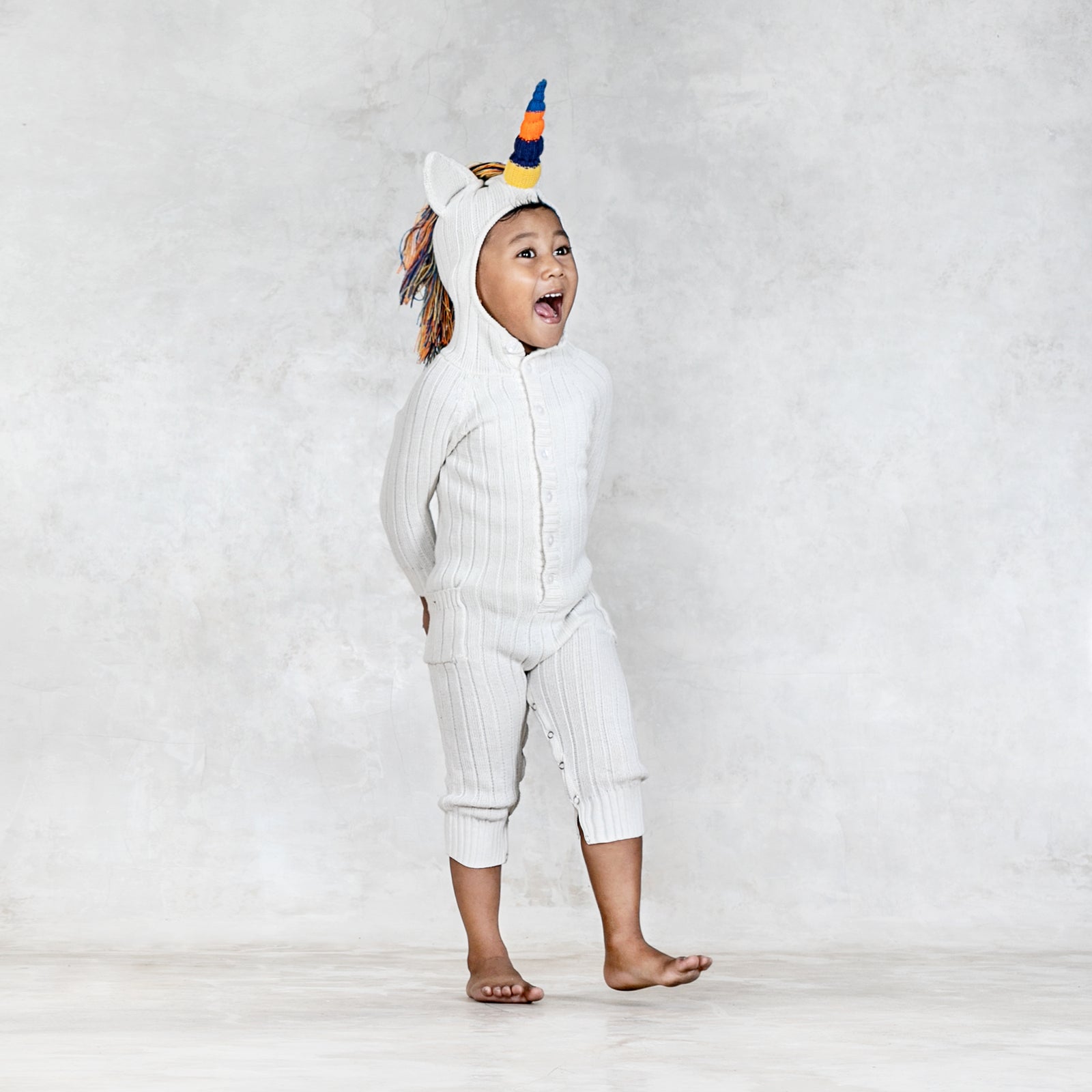baby unicorn onesie costume with horn