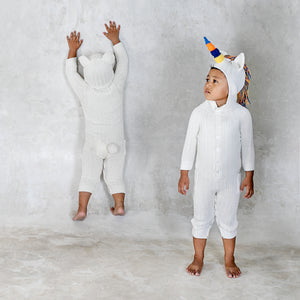 child's play clothing bear and unicorn onesie