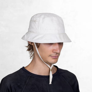 Water Resistant White Bucket Hat