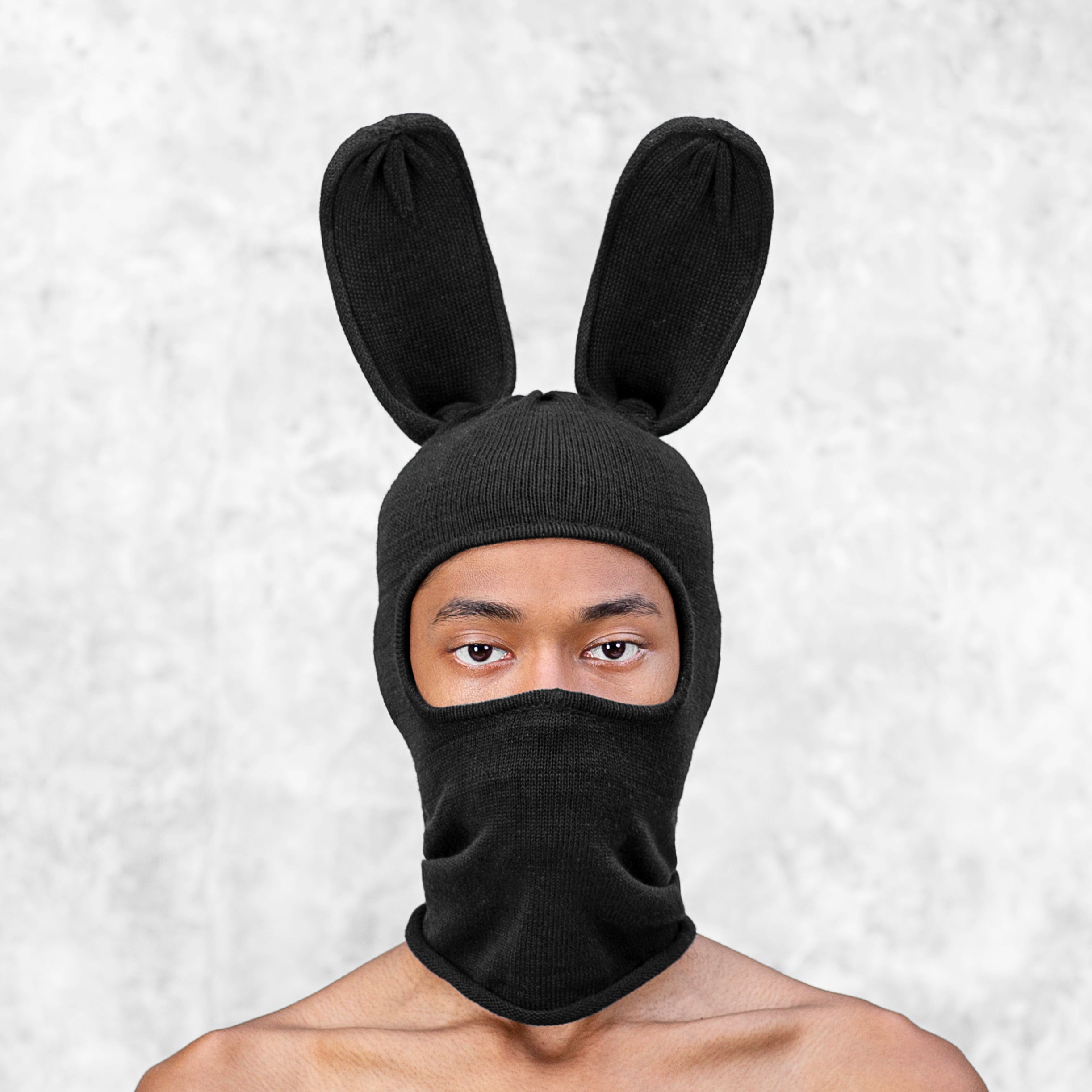 SEICARINO Rabbit Ears Balaclava バラクラバ Bunny Balaclava - Black - blamo.store