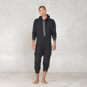 Adult Black French Terry Jumpsuit