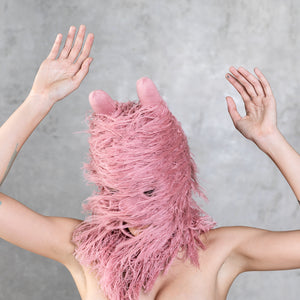 Pink Hand Knitted Balaclava Mask Art
