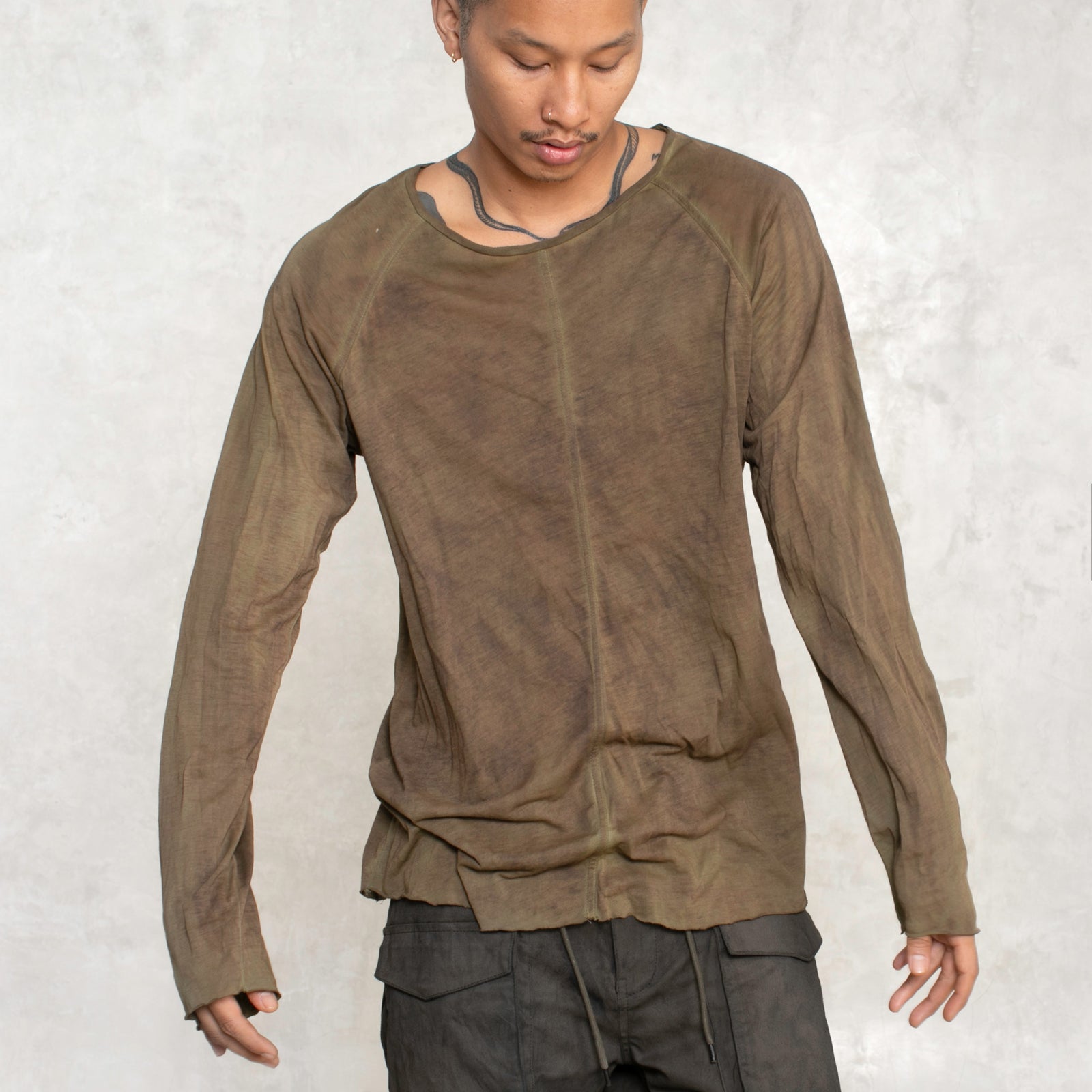 Hand Painted Supima Cotton Long Sleeve Shirt