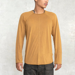 Men's Yellow Long Sleeve Cotton Shirt