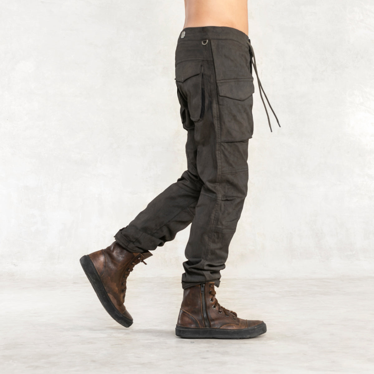 Men's Dark Brown Stretch Twill Pants