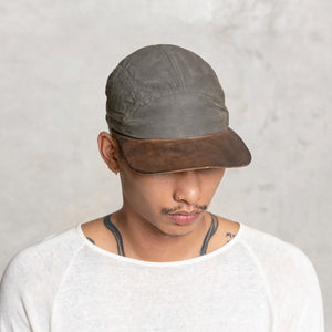 Vegetable Tanned Leather and Canvas Hat