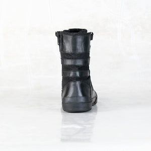 Black Recycled Leather Boots