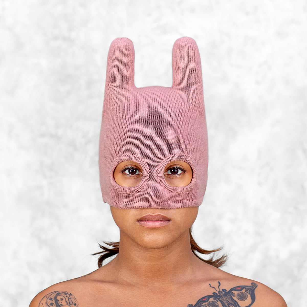 Hand Knit Pink Bob's Burgers Mask