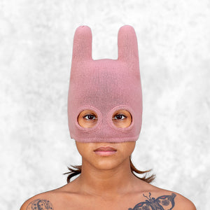 Hand Knit Pink Bob's Burgers Mask