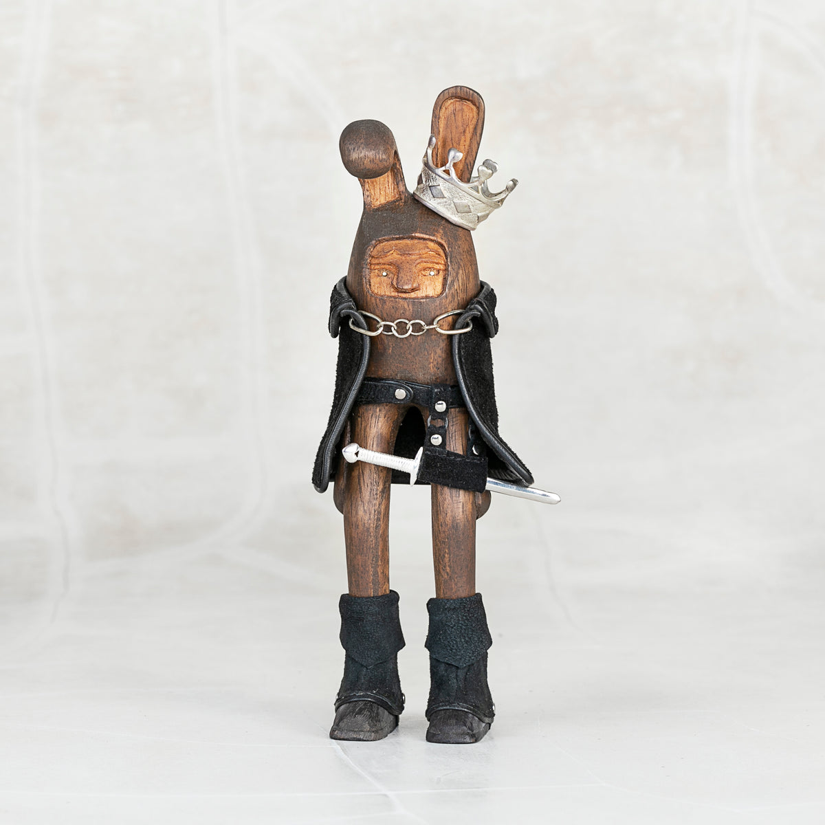 King Hand Carved Wood Sculptures