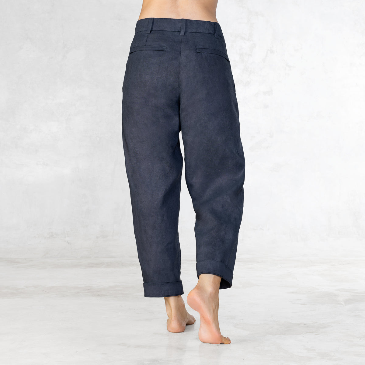 Women's straight leg Indigo colored pants