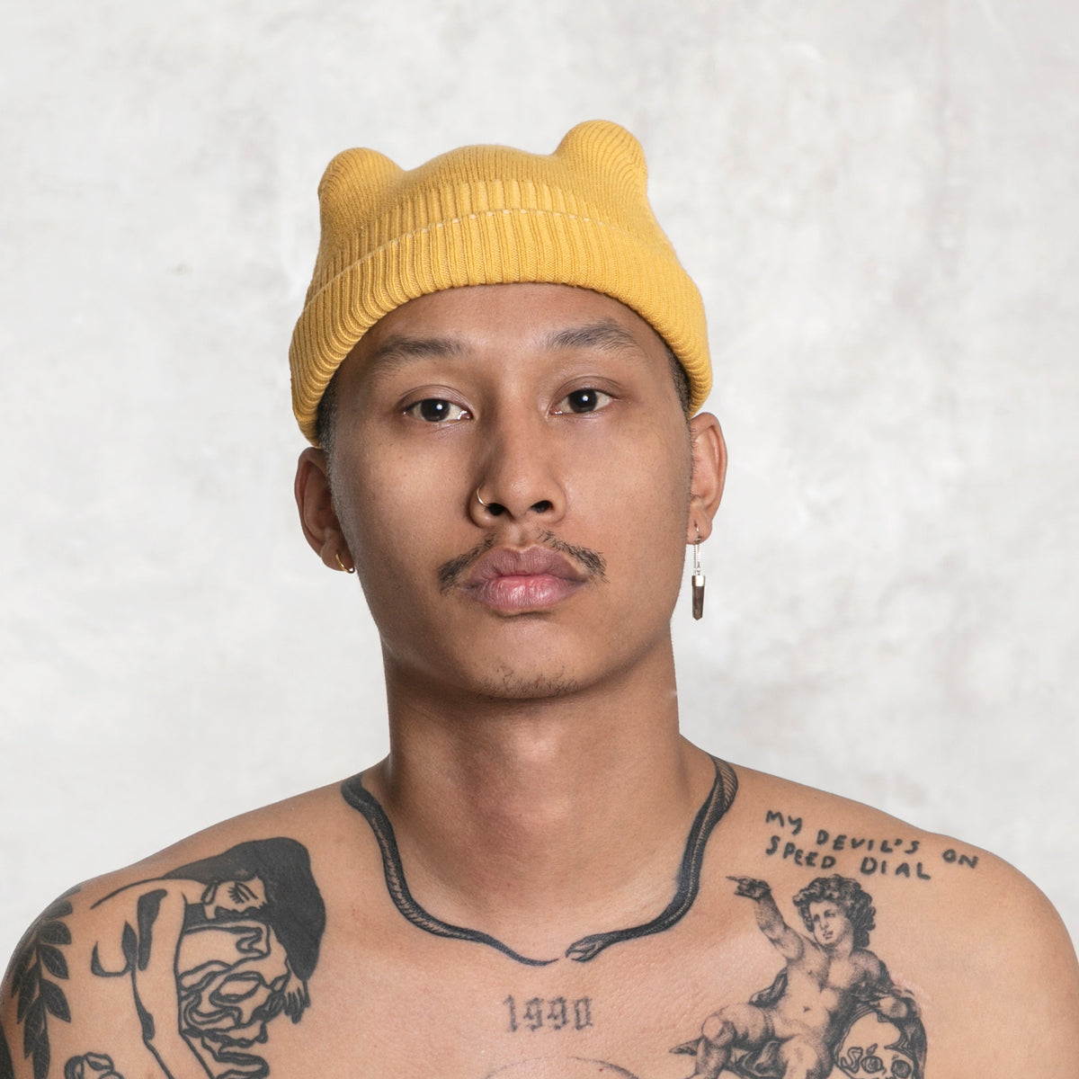 Blamo Hand Dyed Yellow Beanie