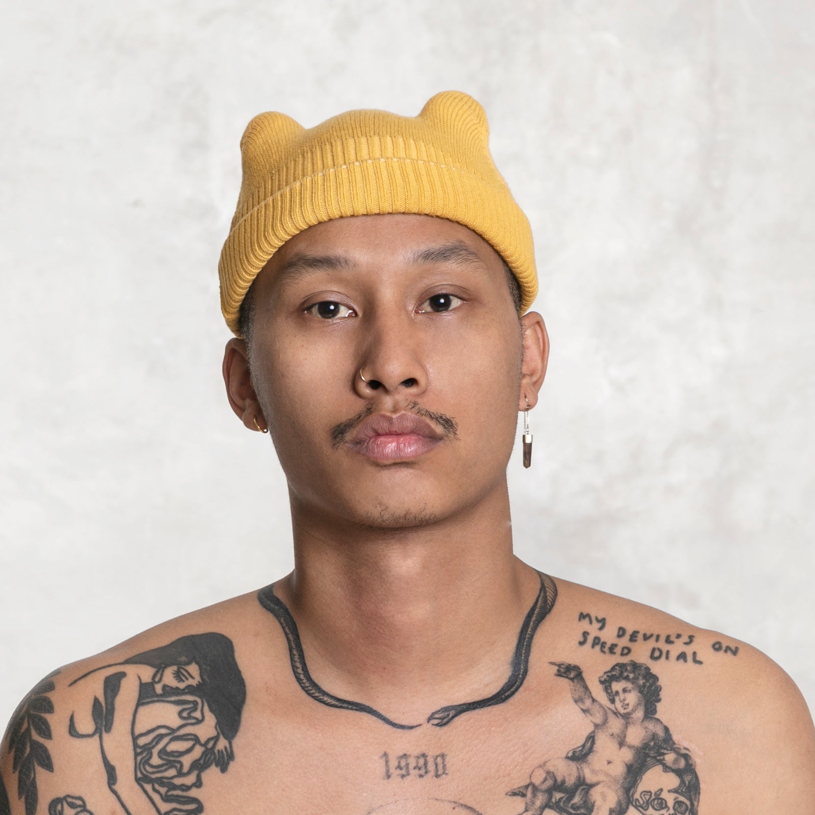 Blamo Hand Dyed Yellow Beanie