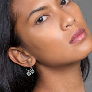 Fluorite Crystal Wearable Art Jewelry Earrings