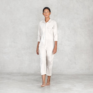 Unisex White Jumpsuit with Pockets