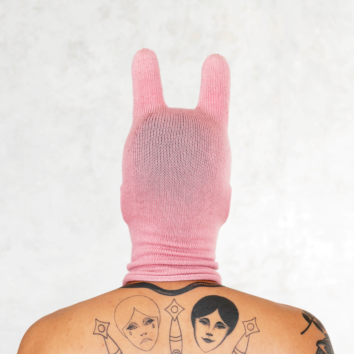 Hand Knit Pink Ski Mask