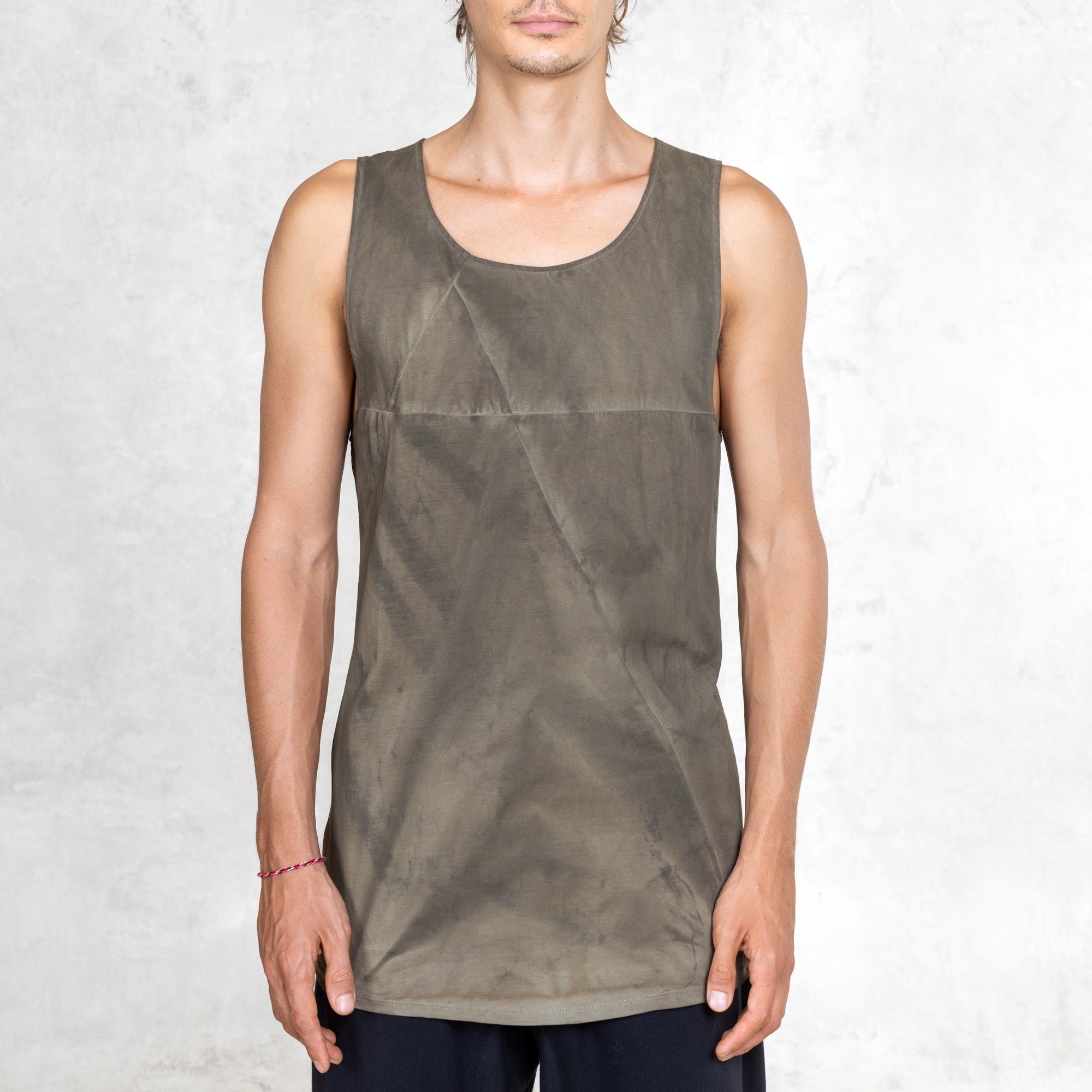 HYKE　OLIVE DRAB　TANK TOP HYKE OLIVE DRAB TANK TOP Tank-