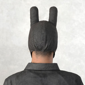 Black Aviator Hat with Ears