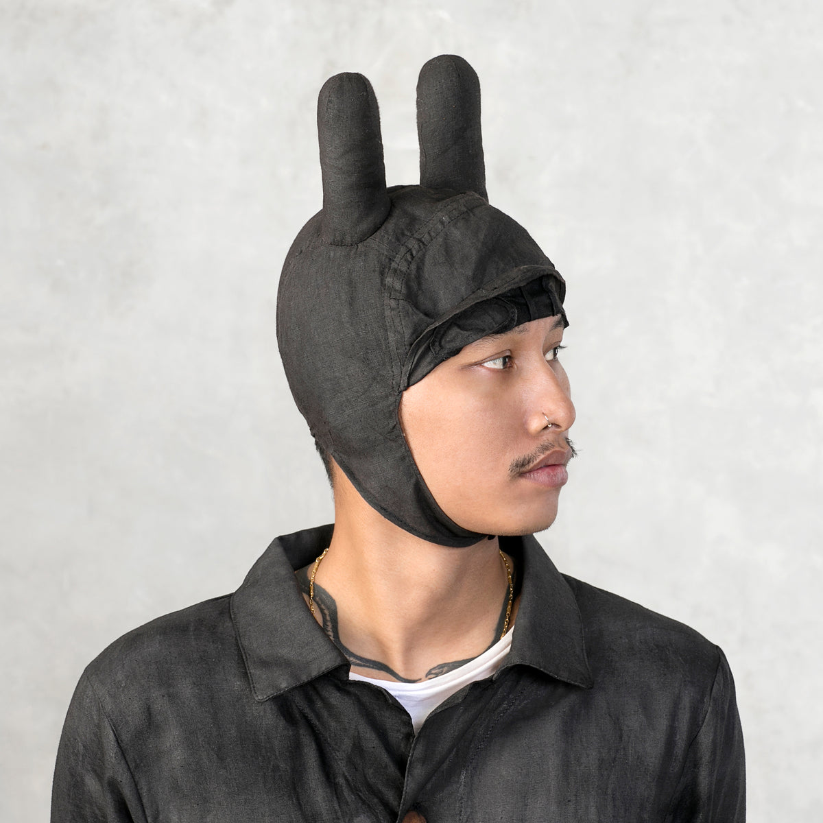 Black Adjustable Aviator Mask